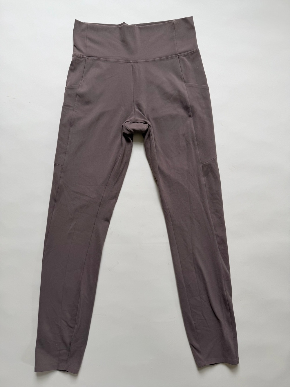 Women's REI Take Your Time 7/8 Leggings Stellar Grey Mauve Pockets Activewear